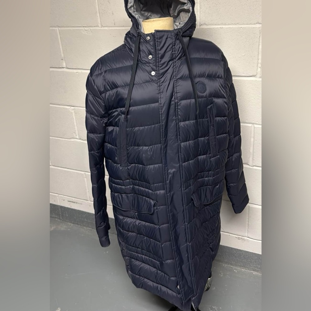 Armani exchange blue long puffer jacket men